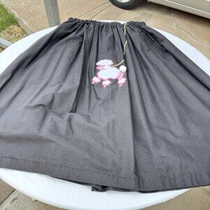 Vintage Poodle Skirt Black White Dog Long Homemade Gold‎ Leash